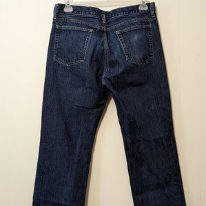 Men's J Crew Blue Jeans Straight Leg Size 34x32 Dark Blue Denim
